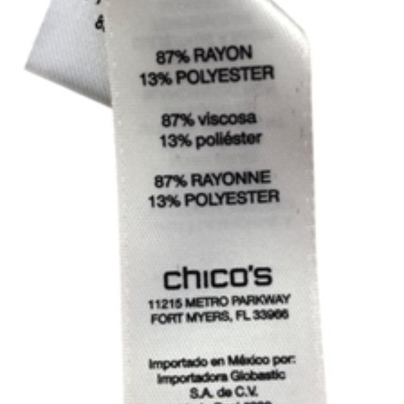 NWT Chico's Crew Neck Taupe Vertical Heather 3/4 Sleeve Pullover Sweater Size 1 - Picture 7 of 8